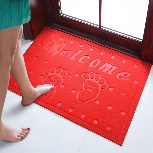 shida 4060 multi-color embossed seamless brushed thickened semicircle door mat home carpet floor mat bedroom door mat