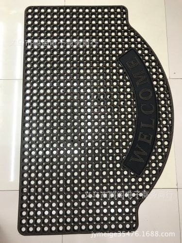 shida welcome hot sale round hole rubber mat home kitchen floor mat hollow door mat entrance bathroom non-slip mat