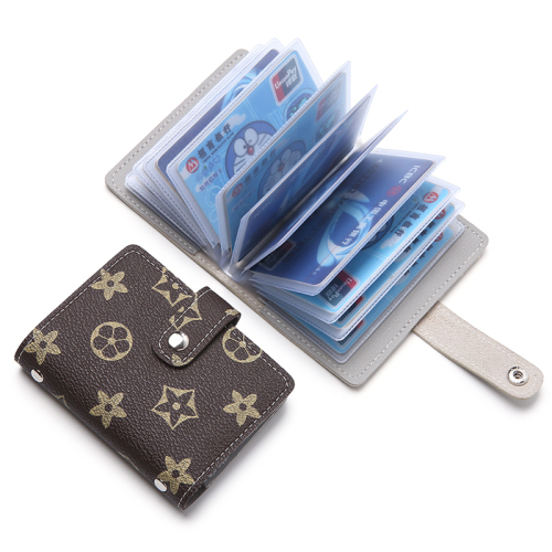 Xinhua Sheng Card Holder Women‘s Multi-Card Position Large Capacity Retro Printed Card Holder Bank Credit Card Sleeve Thin Card Holder