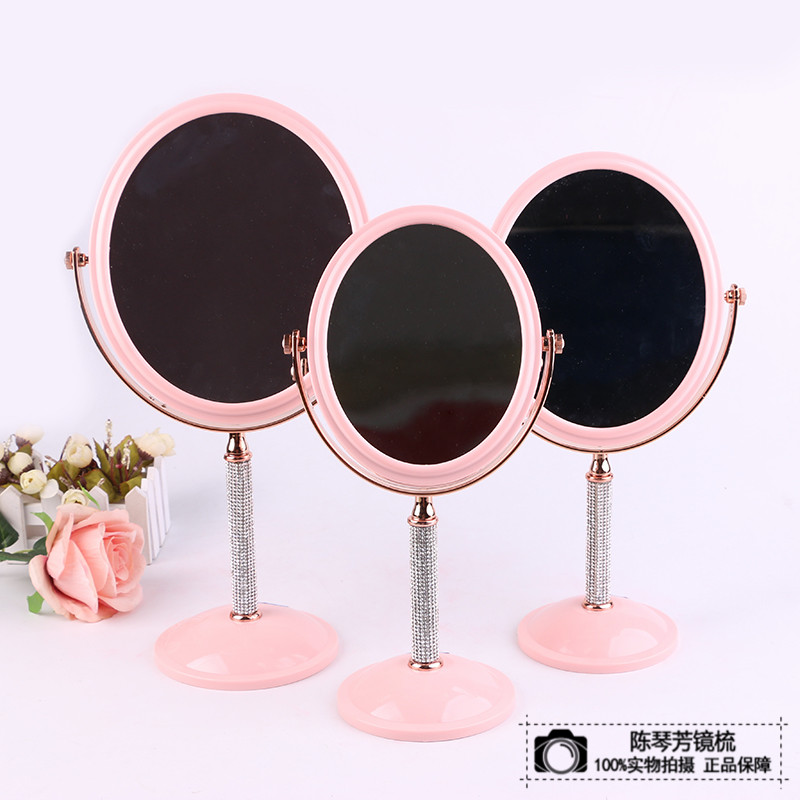 台式化妆镜欧式梳妆镜大号学生宿舍美妆网红桌面镜子女