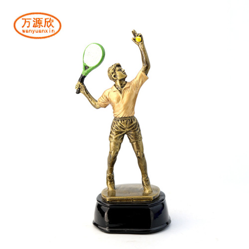 Tennis Character Trophy Resin Crafts Tennis Competition Award Trophy Hx2669