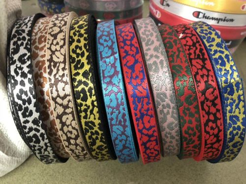 Factory Direct Sales Jacquard Ribbon Ribbon Leopard Plaid Stripe Braid