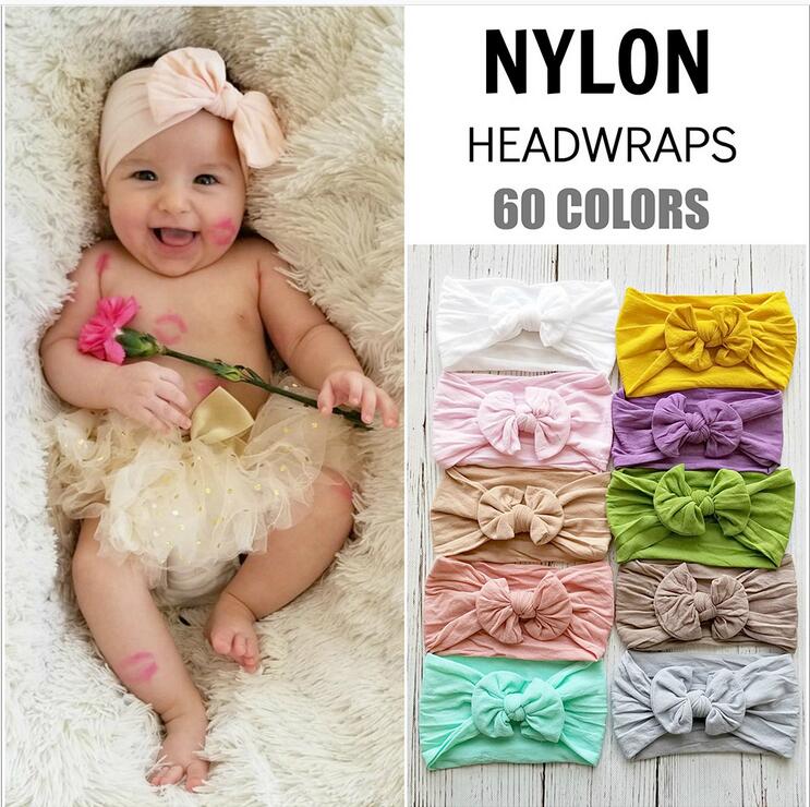 美国热销欧美儿童发带婴儿尼龙丝袜蝴蝶结发带 Nylon Headbands