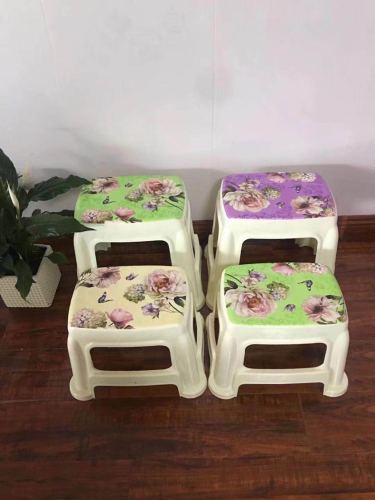 new medium and high flower stool decal stool
