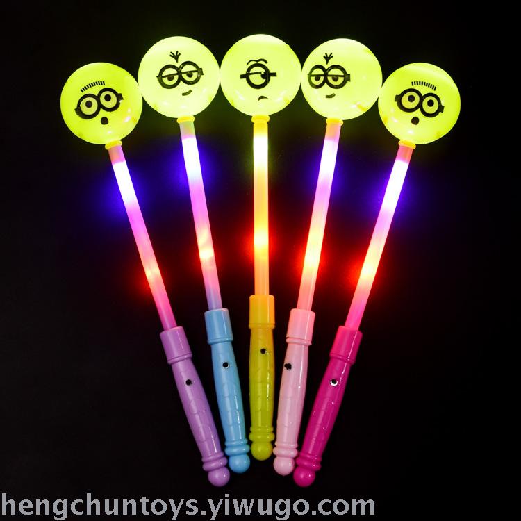 发光圆球笑脸棒新款球形闪光棒热卖夏季夜市活动场所助威产品批发