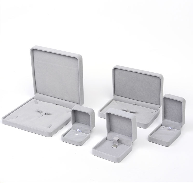 高档圆角绒布盒首饰包装戒指盒项链盒耳钉盒手镯吊坠盒饰品收纳盒