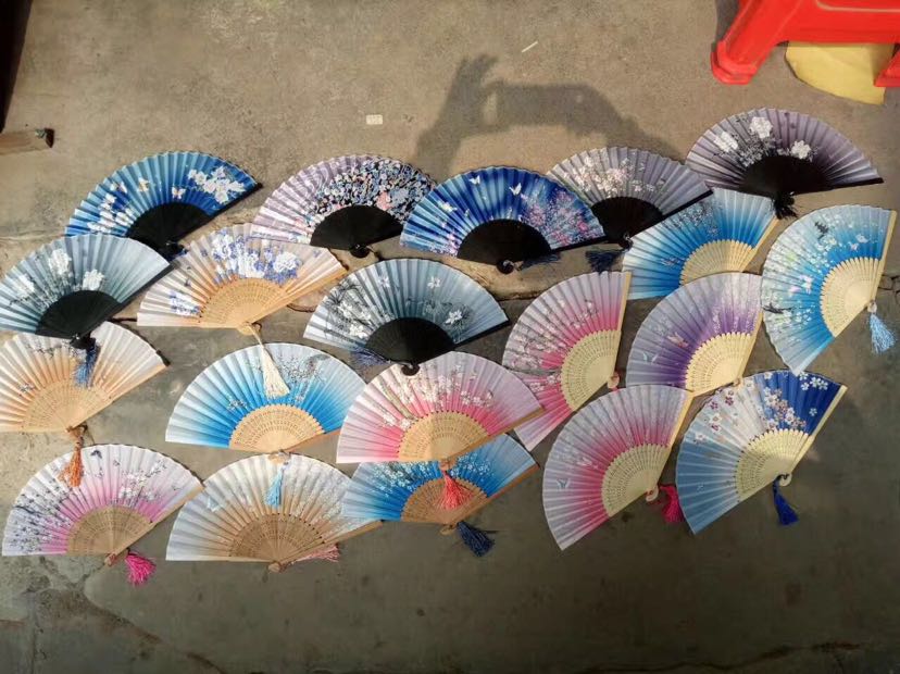 二青竹折扇一笑扇古风送礼佳品