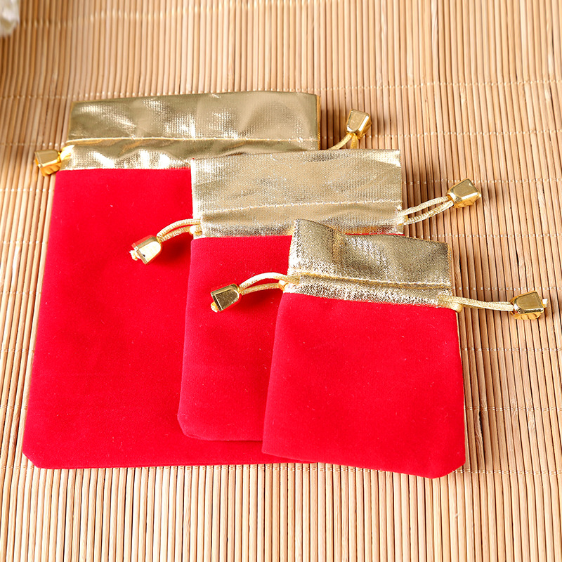 金银首饰袋 饰品包装袋 金边束口袋 厂家大量现货供应