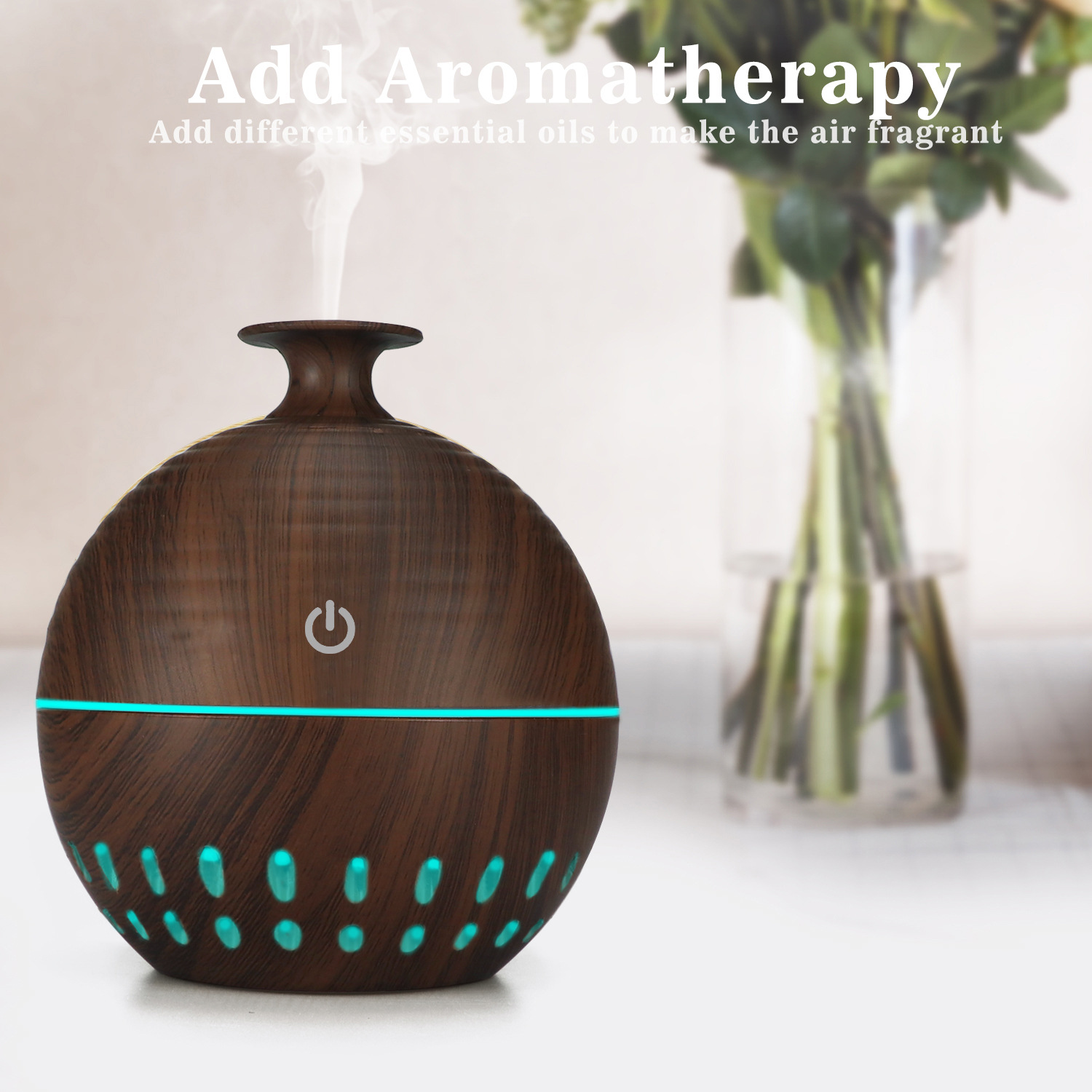 创意迷你USB七彩桌面加湿器镂空透夜光超声波增湿器桌面厂家直销