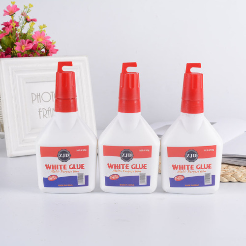 zjd250 g square bottle white glue woodworking glue student office special sticky paper diy handmade special