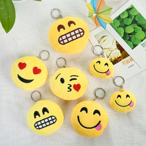 yifan embroidery cartoon plush toy pendant keychain hanging ornament facial expression bag doll accessories accessories customization