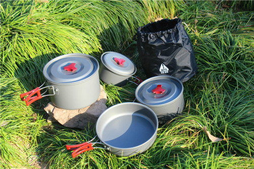 Sled Dog Factory Direct Sales 4-5 People Pot Set Cooking Pot Outdoor Camping Picnic Dedicated Pot