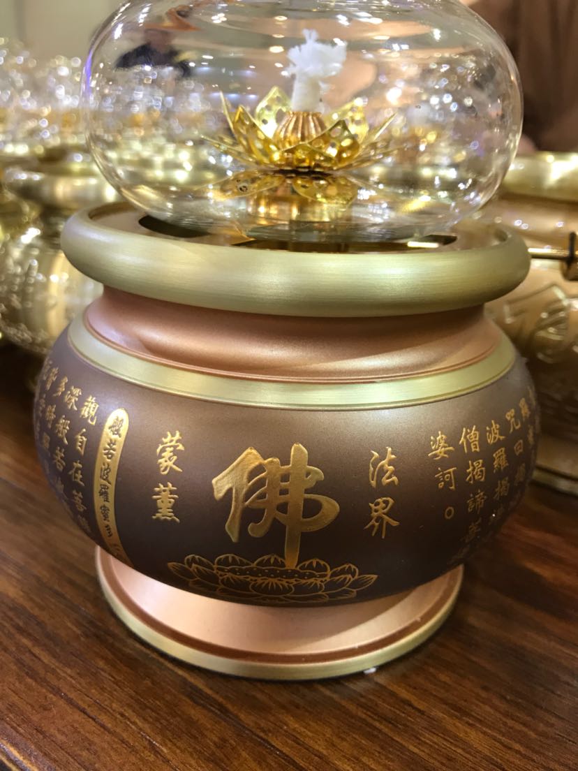 纯铜酥油液体油灯6天