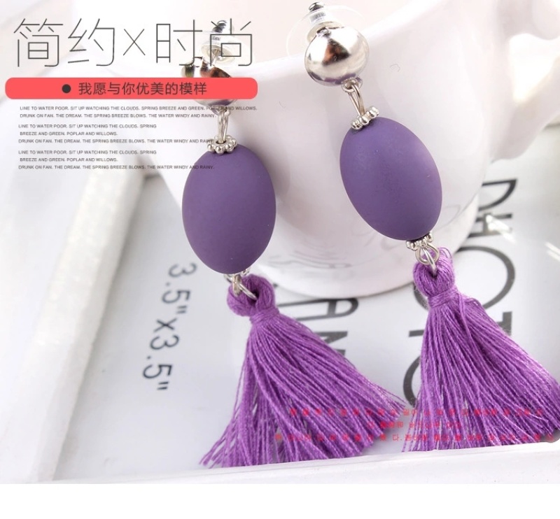 Supply New Hand Braid Line Ball Ear Nail Female Temperament Fashion Trend Joker Contracted Personality Hair Bulb Hang