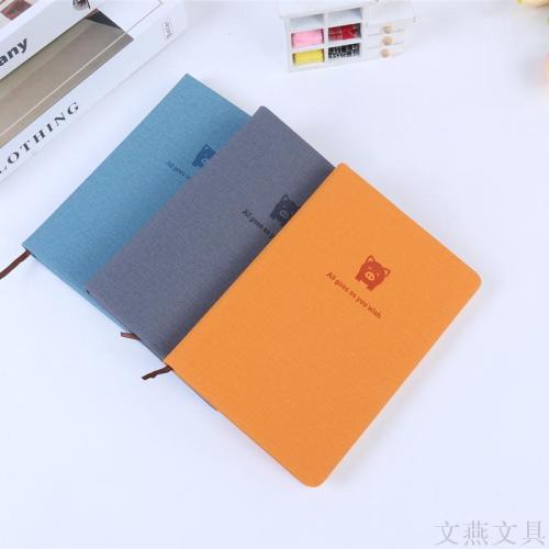 Xinmiao Spot A5 Notepad Thickened PU Leather Surface Korean Fresh Notebook Multi-Color Mixed Batch Logo Customization