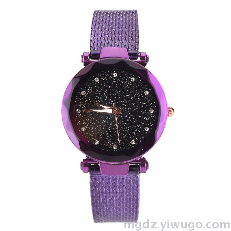 Manufacturer direct sales web celebrity douyin with the same type of girl stone watch hand with star surface network watch female students wholesale