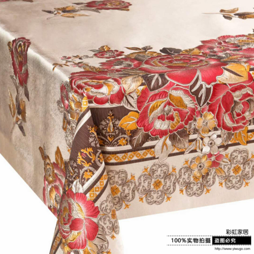 european-style waterproof heat proof and oil-proof washable rectangular printed tablecloth pattern pattern variety wear-resistant non-discoloration
