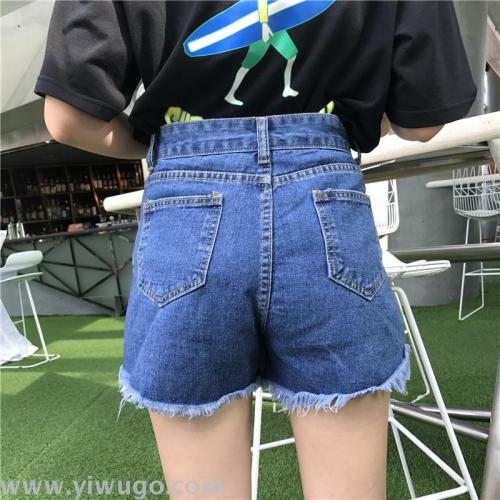 summer women‘s miscellaneous fashion casual women‘s korean-style short jeans factory wholesale foreign trade direct sales stall goods supply