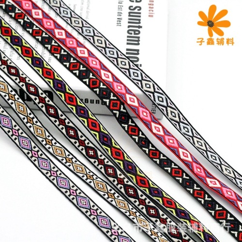 Factory Direct Sales Creative Style Jacquard Net Tape Ethnic Style Clothing Accessories Wholesale Mixed Color Computer Embroidered Lace