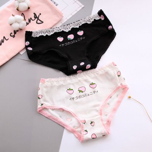 Japanese Cute Underwear Women‘s Underwear Cotton Mid-Waist Women‘s Flash Pants Wholesale L23