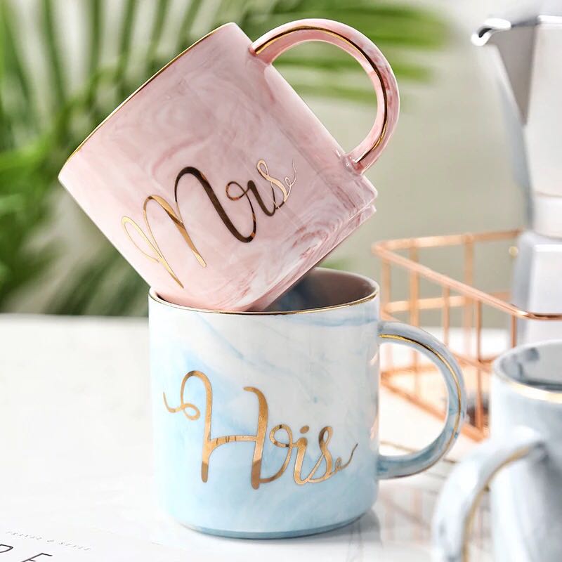 大理石陶瓷杯网红同款杯