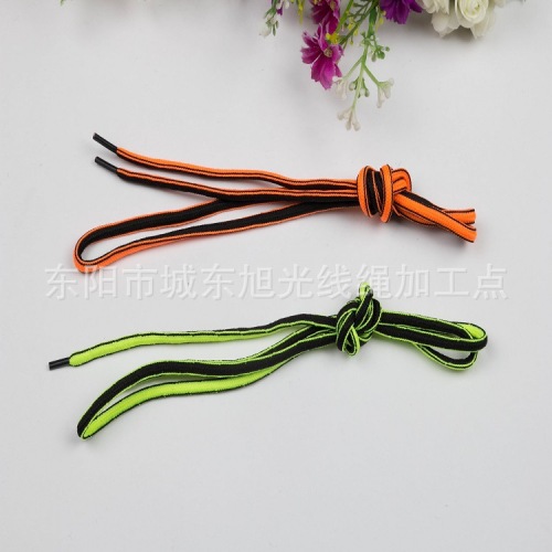 Factory Direct Spot Color Polyester Solid Core Semicircle Thread Shoelace clothing Decoration Woven Shoelaces Can Be Customized 