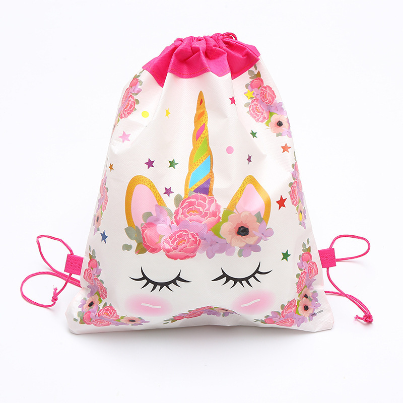 Cartoon Flower Non-Woven Drawstring Bag Kids Swimming Backpack Storage Bag Gift Cartoon Flower Non-Woven Drawstring Bag Kids Swimming Backpack Storage Bag Gift