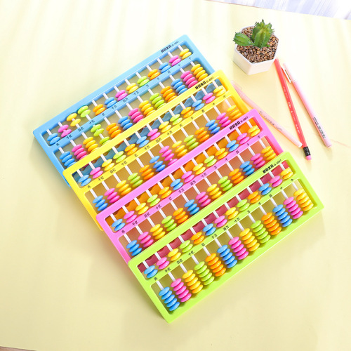 Haocai Manufacturers direct Selling Big Beads 13 Rows 7 Beads Plastic Children‘s Big Abacus Colored Beads Mathematical Addition and Subtraction Teaching Aids Learning Aids