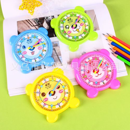 Haocai Factory Direct Sales 4101 Bear Plastic 24-Hour Clock Learning Device Know Time Learning Tools Clock