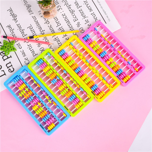 Good Luck Factory Direct Sales Plastic Abacus 13 Lines 5 Beads Student Abacus Mental Arithmetic Second Grade Addition and Subtraction Teaching Aids Learning Tools