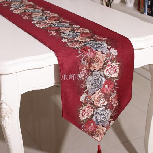 european jacquard table flag dining table coffee table long bed towel