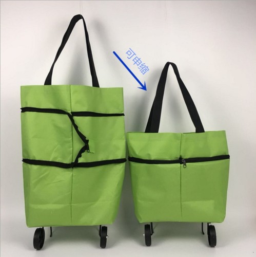 Shopping Tugboat Package Shopping Bag Household Folding Shopping Cart Hand Buggy Shopping Cart Wheel Bags Folding Shopping Bag