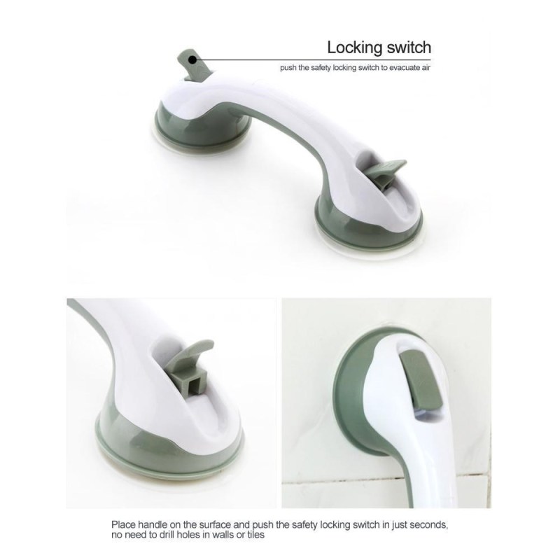 Helping handle Anti-slip bathtub bathroom handrail Strong suction cup Glass door handle Bathroom handrail pic 12