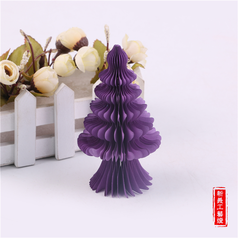 圣诞节装饰品纸质拉花挂件圣诞树圣诞帽雪人挂件摆件折叠聚会装扮