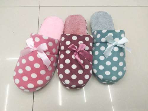 Autumn and Winter Cotton Slippers Winter Women‘s Indoor Floor Home Non-Slip Baotou Warm Shoes