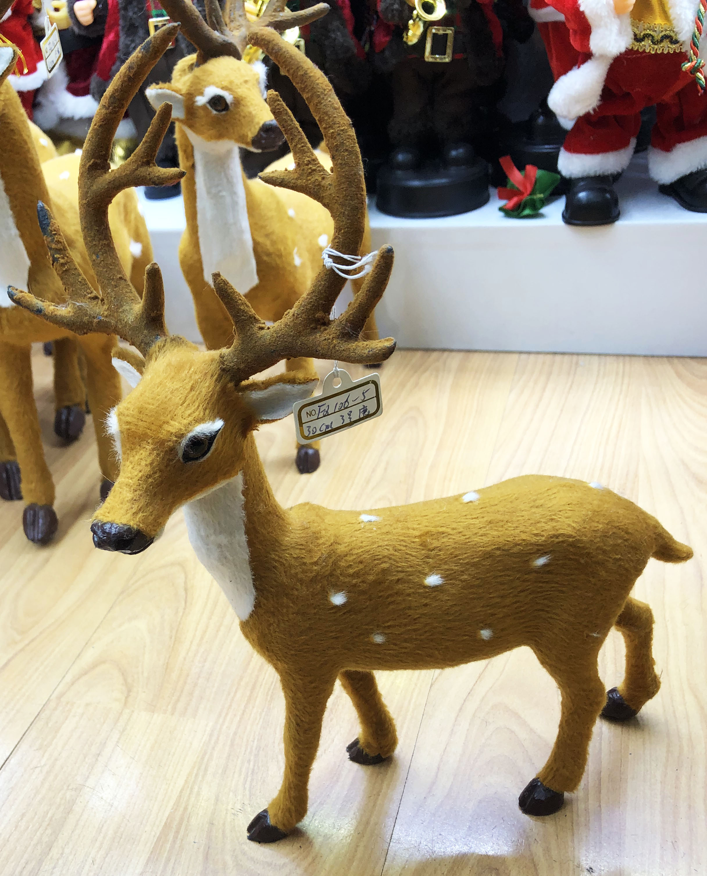 圣诞节梅花鹿高30cm室内装饰节日派对饰品