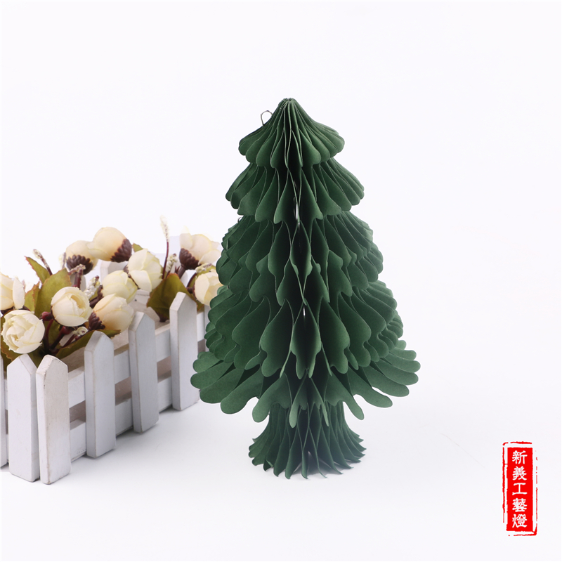 蜂窝纸圣诞树装饰圣诞节派对聚会装扮幼儿园橱窗商场活动潮款