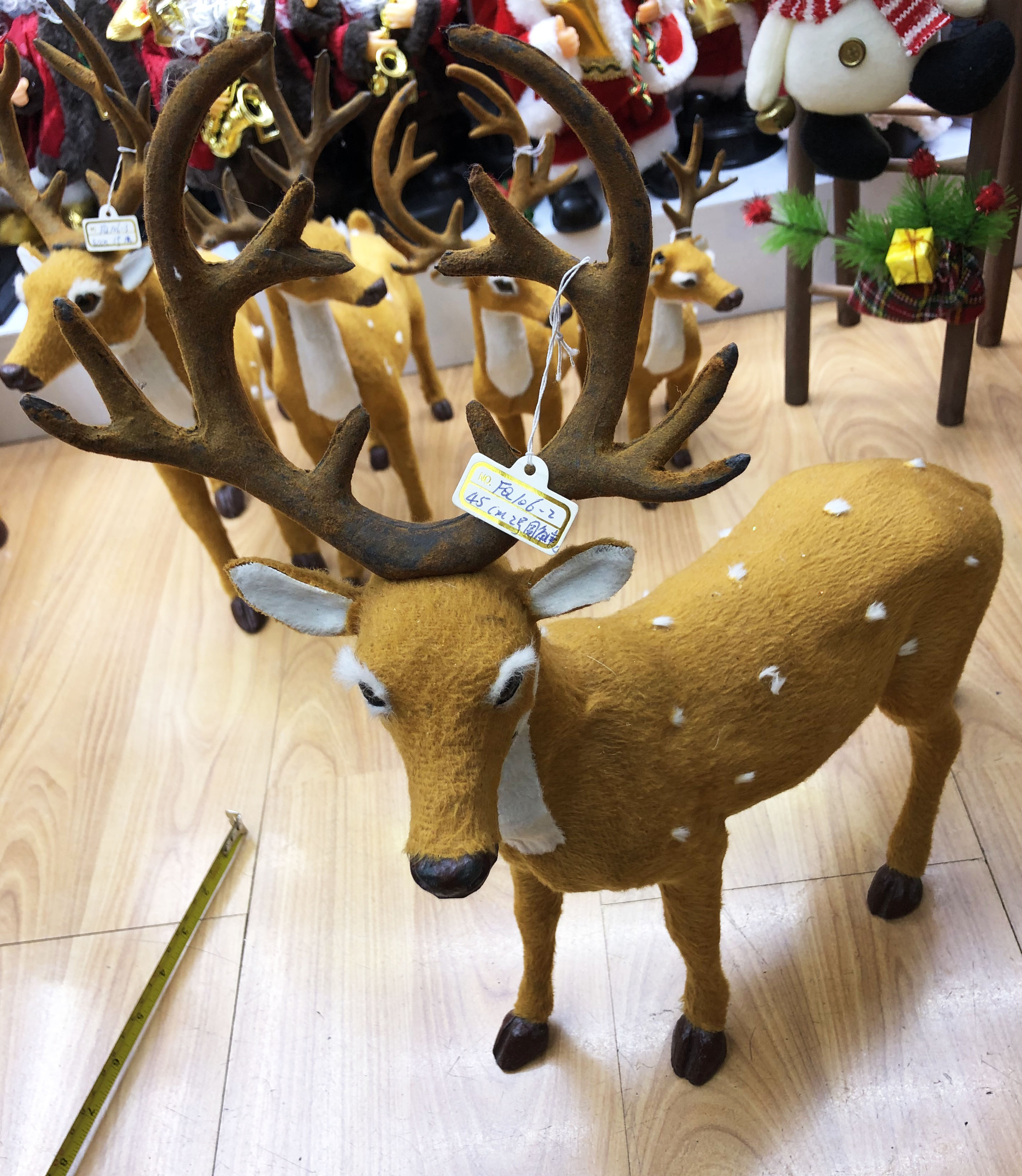 圣诞节高45cm圆角鹿经典款梅花鹿圣诞室内装饰饰品