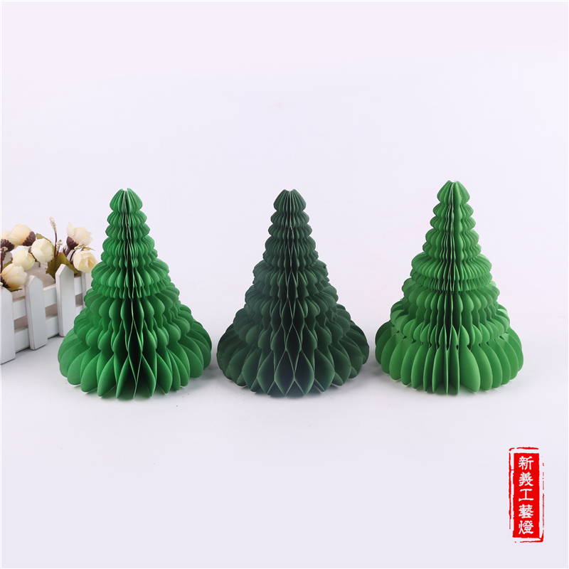 圣诞树纸艺 儿童房挂件摆件 纸艺菠萝 圣诞帽折叠 圣诞节装饰新潮