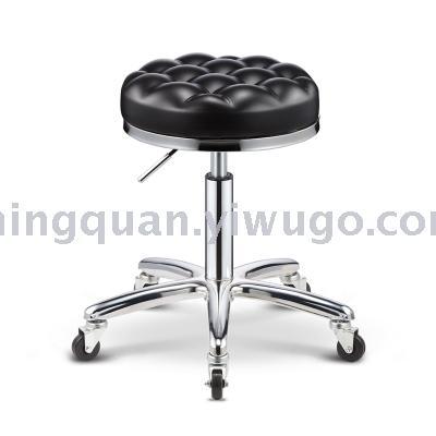 Beauty Stool Barber Shop Chair Rotating Lifting round Stool Hairdressing Stool Pulley Nail Stool for Beauty Salon