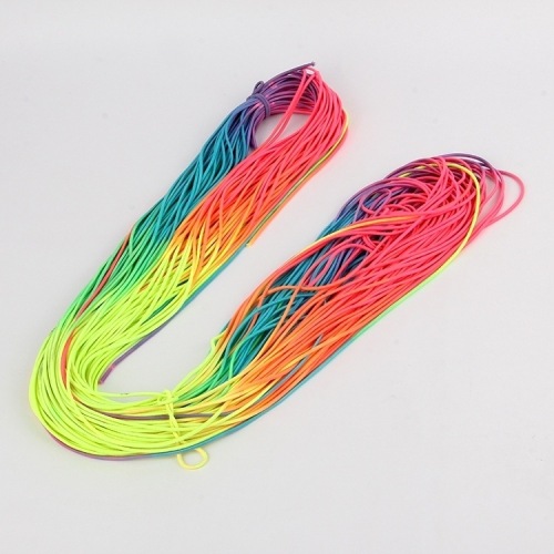 factory wholesale and direct sales new domestic 0.25cm round section dyed rainbow color elastic rope head rope elastic band hair accessories