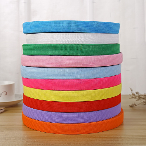 Strength Factory Direct Sales Colors Multiple Elastic Band 2.0cm-2. 5cm Imported Color Flat Crochet Elastic Band