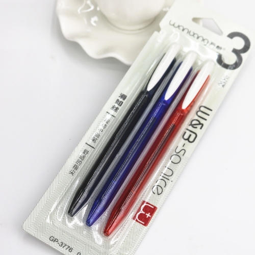 3776 New Neutral Oil Pen Retractable Ballpoint Pen Writing Flow Smooth 0.5mm Smooth Silk 3 Pack K10