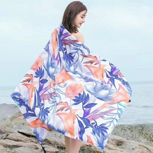 new printed scarf graceful and fashionable scarf long scarf shawl sunscreen beach scarf scarf fashionable breathable