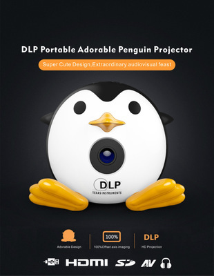 Q1 Penguin Mini Mini Home HD Projector Portable DLP Mobile Phone Home Projector