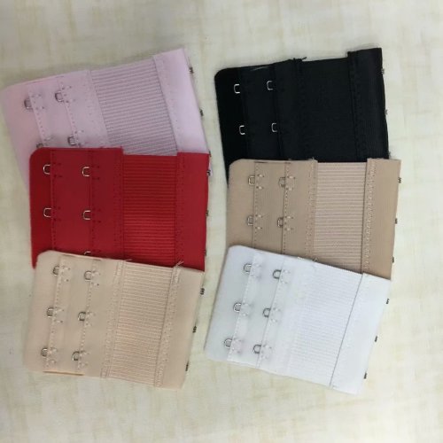 wholesale two rows three button bra clasp/independent packaging plus elastic elastic extension buckle/stainless steel extension buckle