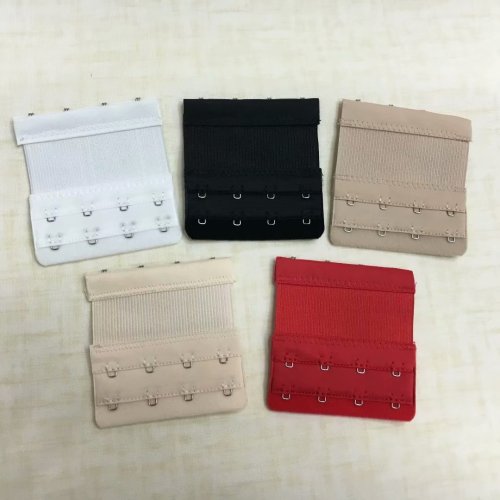 Wholesale Independent Bra Back Extension Buckle/Elastic Elastic Extended Buckle/Two Rows Four Buckles Stainless Steel Clasp