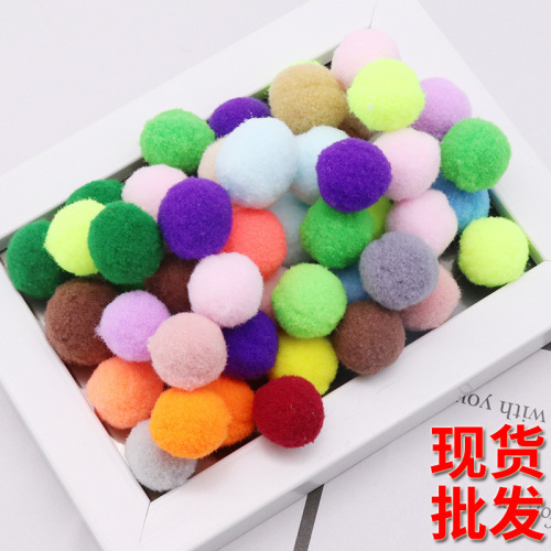 Wholesale 1cm High Elastic Fur Ball Handmade DIY Color Pompons Accessories Ornament Toy Factory Fur Ball Accessories 