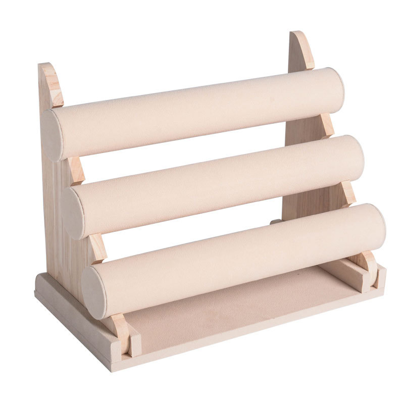 三层可拆长毛绒手镯架 手链架头箍架 饰品首饰展示 绒手镯展示架