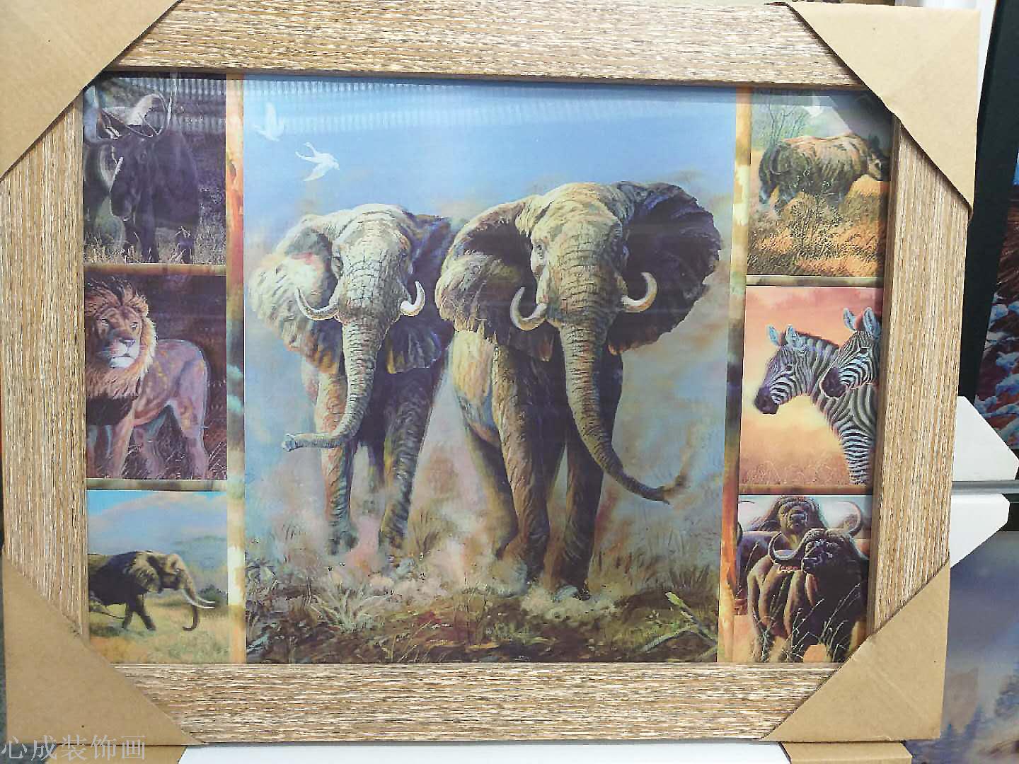 带框现代立体装饰画